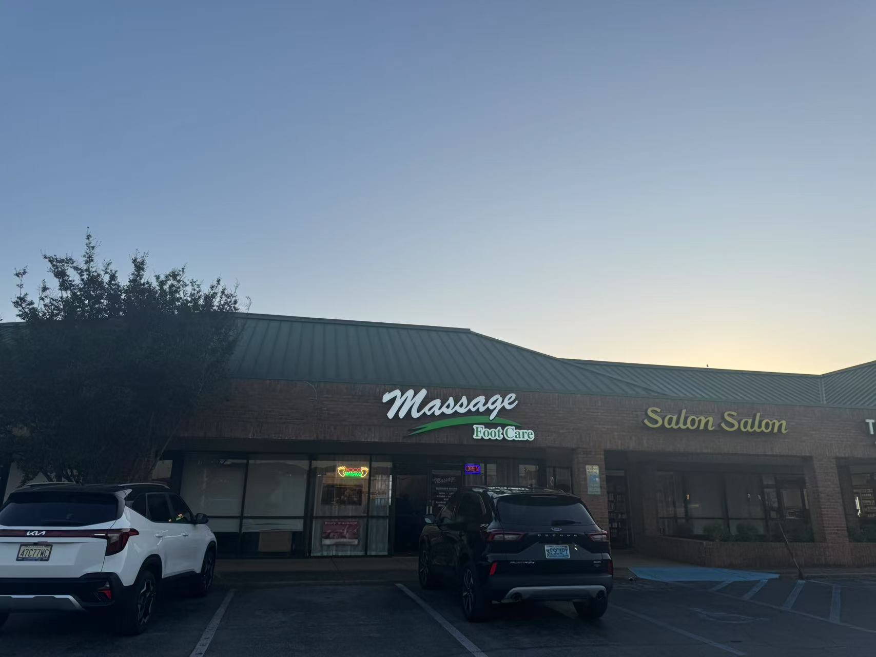 Massage Foot Care - Shopping center and storefront